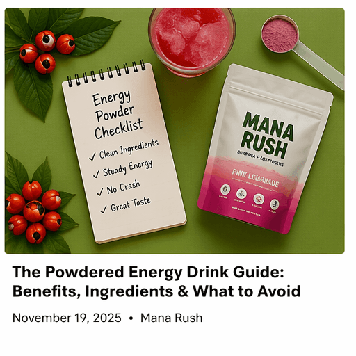 Energy powder and ready-to-drink energy formats compared side by side