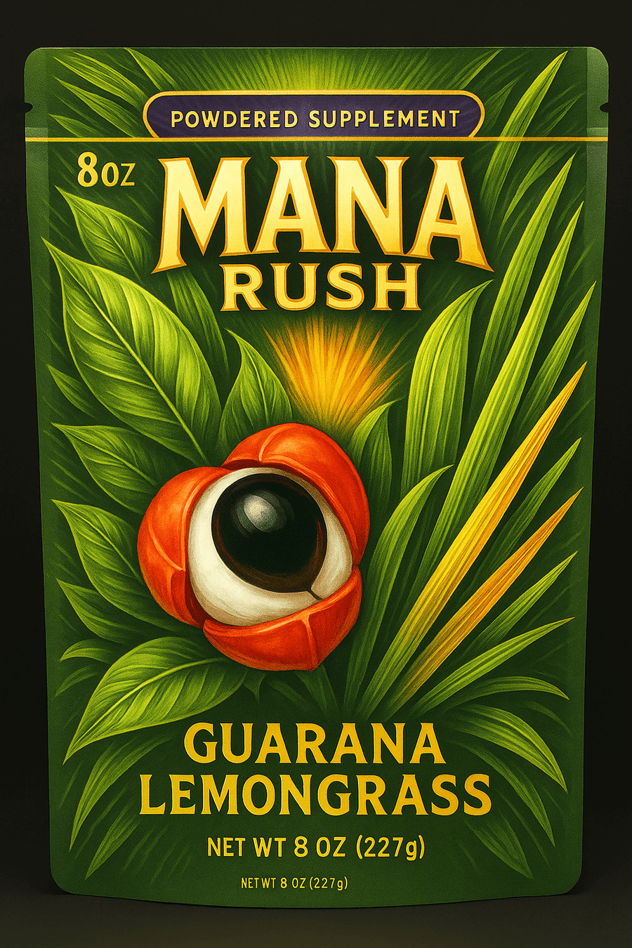 Mana Rush Guarana Lemongrass it&#39;s soo goodClean, sugar-free guarana energy in {flavor}. 200 mg caffeine per 5 g scoop. Shop Mana Rush.