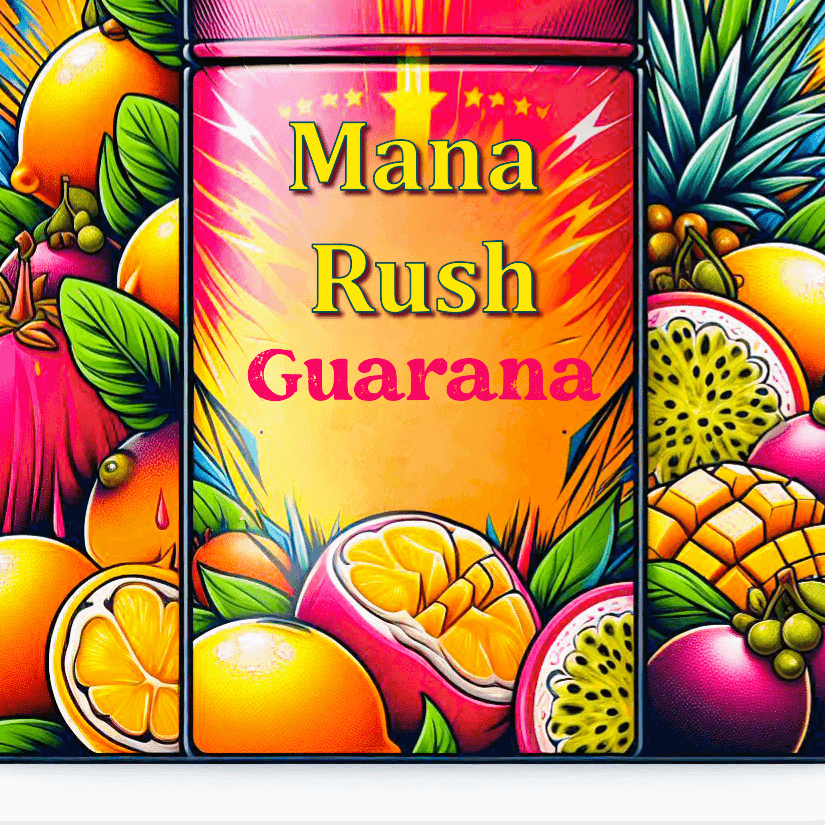 Mana Rush Guarana – Natural Energy Powder Drinks in 8 FlavorsClean guarana energy powder—~200 mg natural caffeine per scoop. Core flavors: Lemon, Lilikoi, Lime, Lemongrass, Raspberry. No crash, vegan.