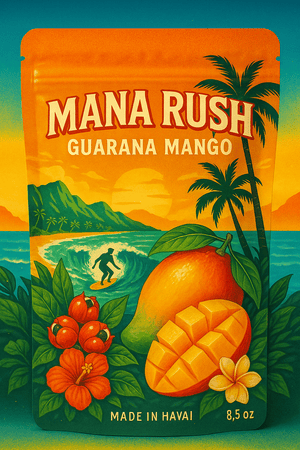 Mana Rush Guarana powder — Mango flavor